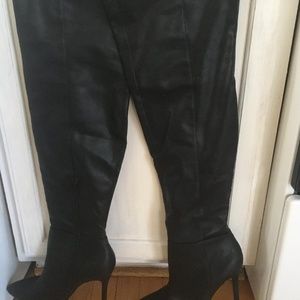 Thigh high 3" heel boots